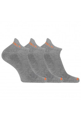 merrell ponožky MEA33566T3B2 GRAYH CUSHIONED COTTON LOW CUT TAB (3 packs) gray heather