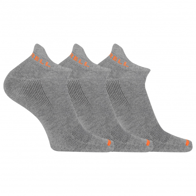 merrell ponožky MEA33566T3B2 GRAYH CUSHIONED COTTON LOW CUT TAB (3 packs) gray heather