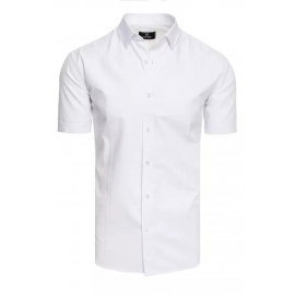Bílá pánská košile s krátkým rukávem Dstreet KX0938