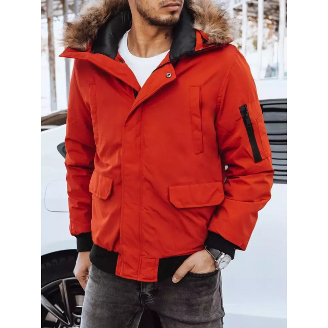 Červená pánská zimní bunda Dstreet TX4307