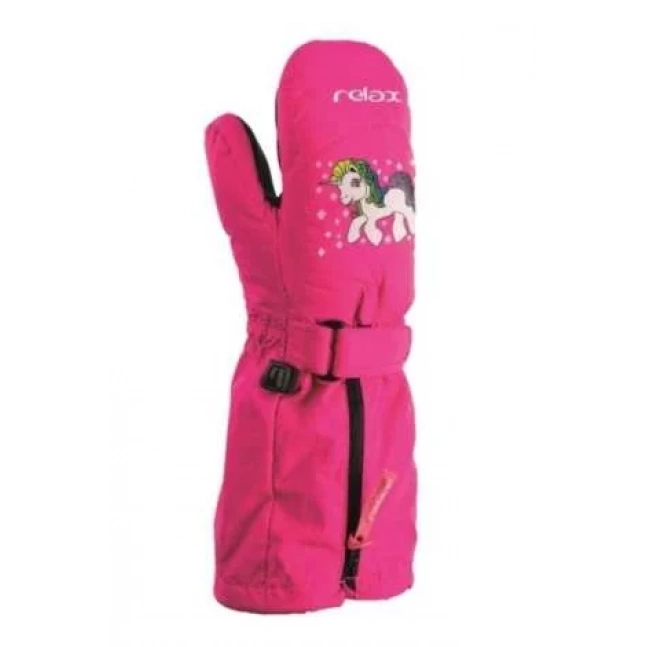 DĚTSKÉ LYŽAŘSKÉ RUKAVICE RELAX PUZZYTO RR17P pink