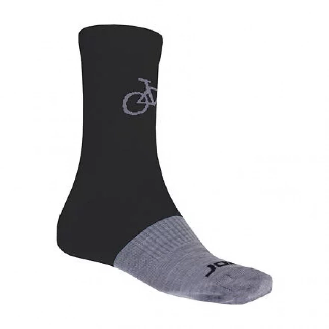 SENSOR PONOŽKY TOUR MERINO černá/šedá velikost 6/8