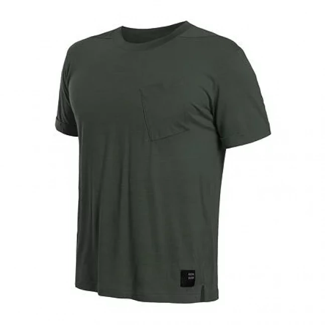 SENSOR MERINO AIR traveller pánské triko kr.rukáv olive green velikost M