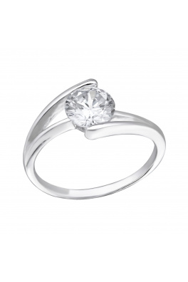 Stříbrný zásnubní prsten double ring 