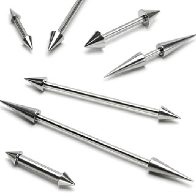 Piercing z chirurgické oceli do ucha - šíp
