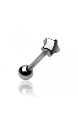 Piercing do jazyka 316l - hvězdička