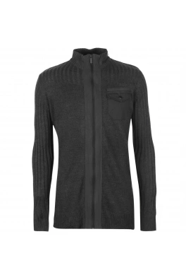 Lee Cooper Knitted Zip Sweatshirt Mens