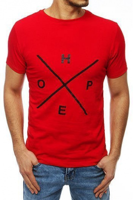 Červené pánské tričko RX4107 s potiskem