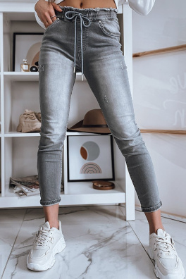 MÉNĚ dámské riflové kalhoty tmavě šedé UY0802