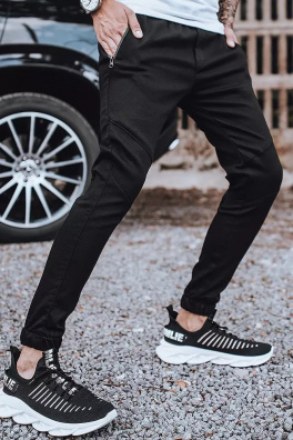 Černé pánské běžecké kalhoty Dstreet UX3305