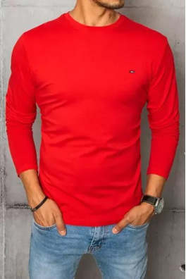 Červená pánská košile s dlouhým rukávem Dstreet LX0534