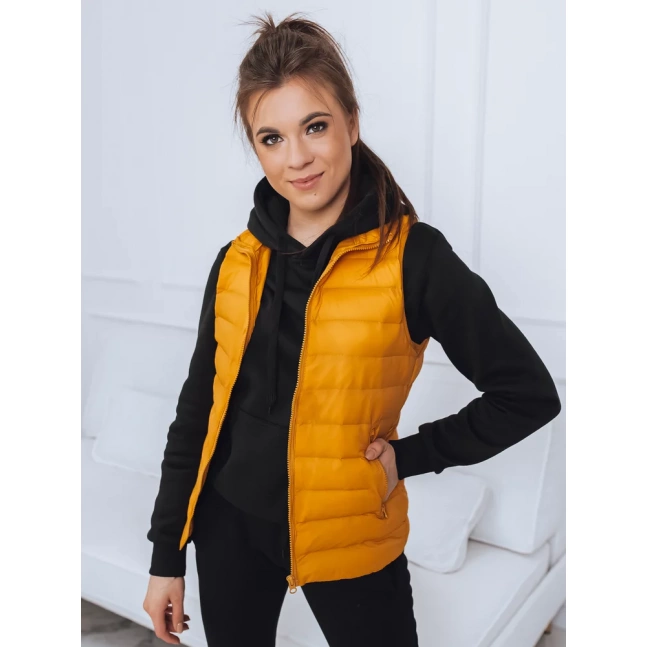 Dámská vesta ROSILA žlutá Dstreet TY2580 Dámská vesta ROSILA žlutá Dstreet TY2580