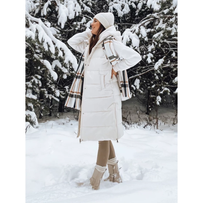 Dámská prošívaná vesta NOELIA bílá Dstreet TY3133 Dámská prošívaná vesta NOELIA bílá Dstreet TY3133