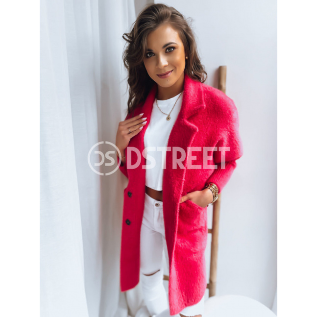 Dámský kabát z alpaky RITA II růžový Dstreet NY0589