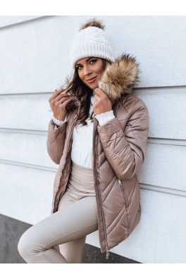 Dámská prošívaná zimní bunda SOLARIS cappuccino Dstreet TY4010