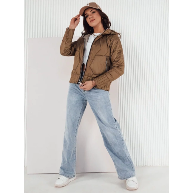 Dámská bunda FALES, camel, Dstreet TY4206 Dámská bunda FALES, camel, Dstreet TY4206