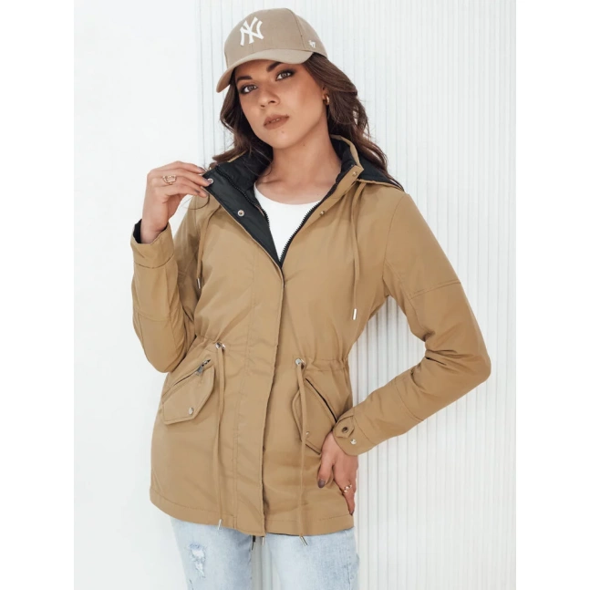 Dámská bunda ELINA, tmavě béžová, Dstreet TY4344 Dámská bunda ELINA, tmavě béžová, Dstreet TY4344