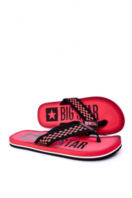 Men's Slippers Flip-Fops Big Star HH174811 Red