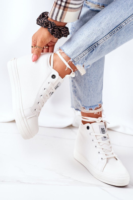 Leather Wedge Sneakers Big Star EE274128 White
