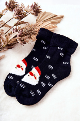 Vánoční ponožky Santa Claus Námořnická modrá