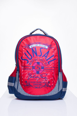 Červený školní batoh DISNEY s motivem plachtění