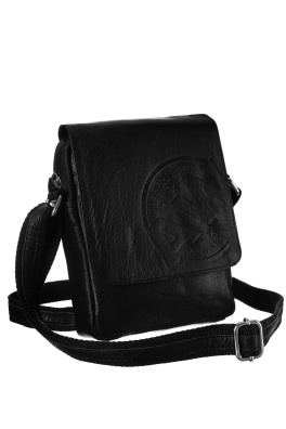 Pánská černá kožená kabelka