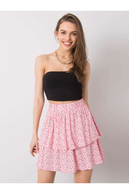 SUBLEVEL Světle růžová sukně s puntíky
