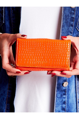 Dámská peněženka s reliéfním oranžovým vzorem