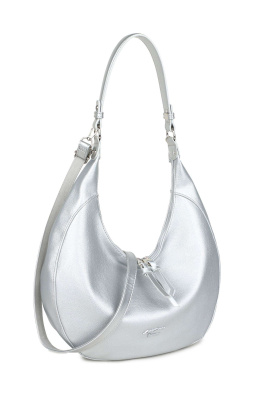 LUIGISANTO Stříbrná taška vyrobená z ekologické kůže