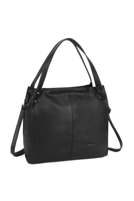 LUIGISANTO Černá dámská taška z ekologické kůže