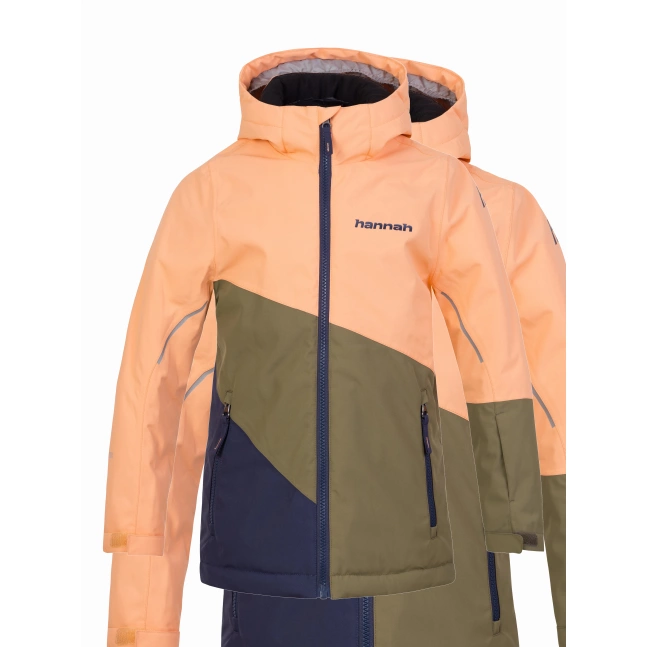 Dětská lyžařská bunda Hannah KIGALI JR cantaloupe/burnt olive Dětská lyžařská bunda Hannah KIGALI JR cantaloupe/burnt olive