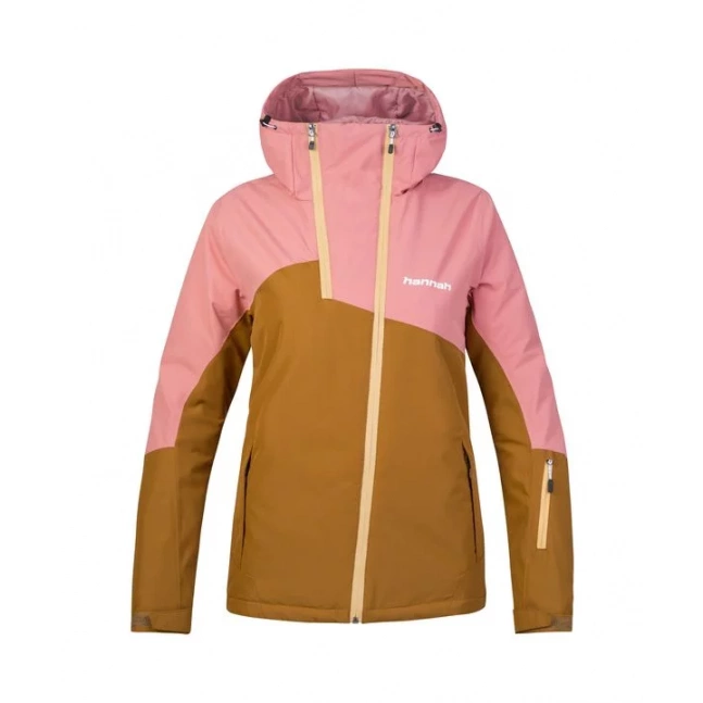 Dámská lyžařská bunda Hannah MAKY COL golden brown/rosette Dámská lyžařská bunda Hannah MAKY COL golden brown/rosette