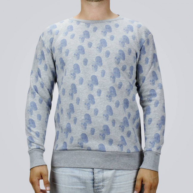 Sweatshirt Skull Family Grey