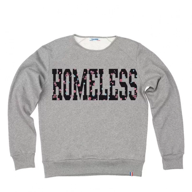 Mikina Homeless Mixed Grey