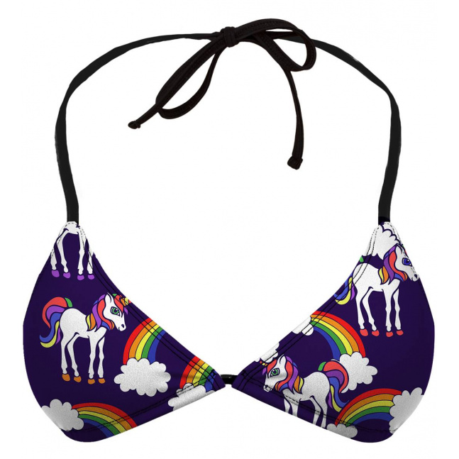 Bikini String Top Unicorns Pattern