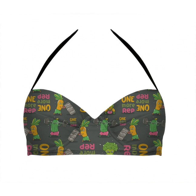 Push Up Halter Bikini Top Funny Vegetables