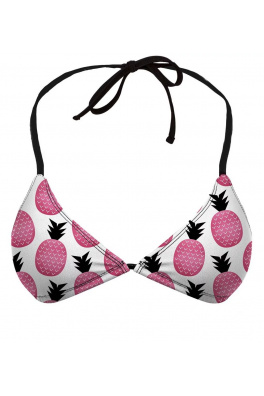 String Bikini Top Pink Pineapple