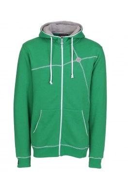 Sweatshirt Slice Zip Green/White
