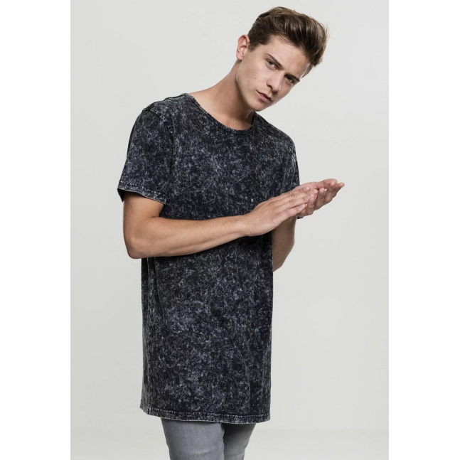 Random Wash Long Tee black