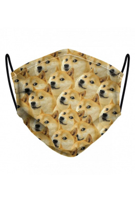Doge Face Mask Yellow
