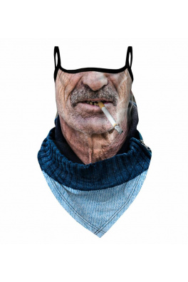 Funny Smoke Bandana Face Mask Pink