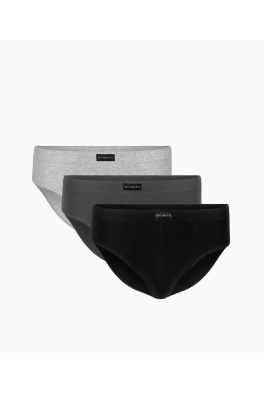 3-BALENÍ Kalhotky pro muže ATLANTIC černá/šedá/grafit