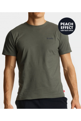 Pánské tričko s krátkým rukávem ATLANTIC - khaki