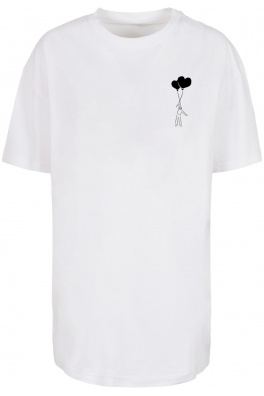 Dámské tričko Love In The Air Oversized Boyfriend bílé