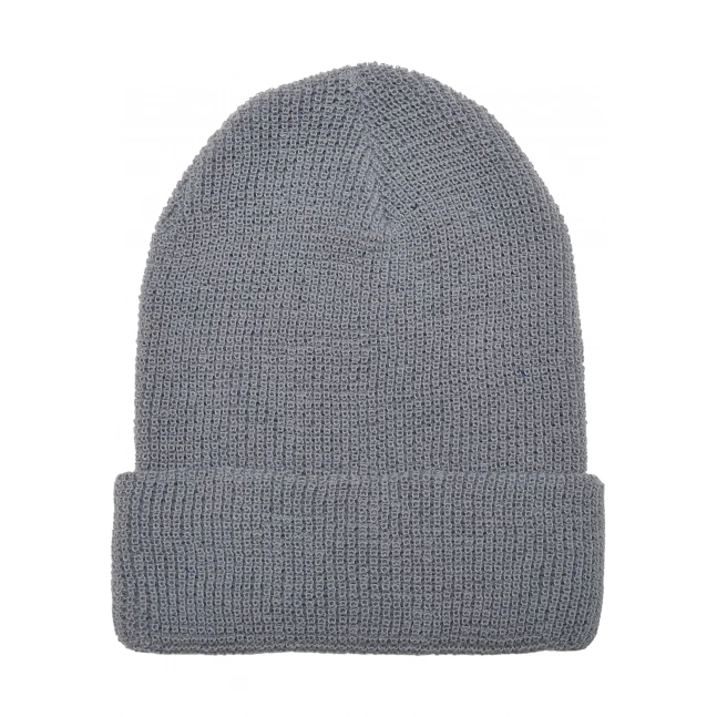 Recyklovaná příze Waffle Knit Beanie šedá