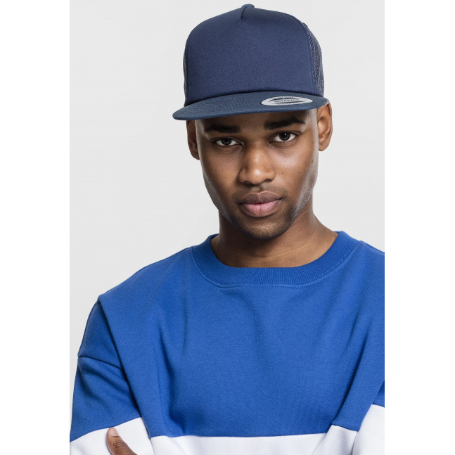 Kšiltovka Foam Trucker tm. modrá