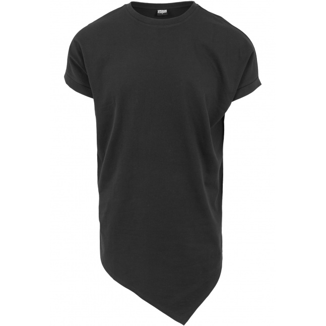 Asymetrické dlouhé černé tričko
