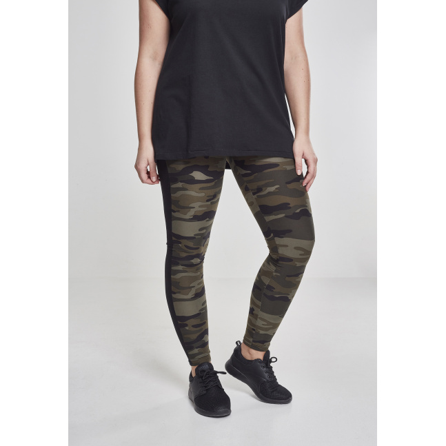 Dámské legíny Camo Stripe woodcamo/blk