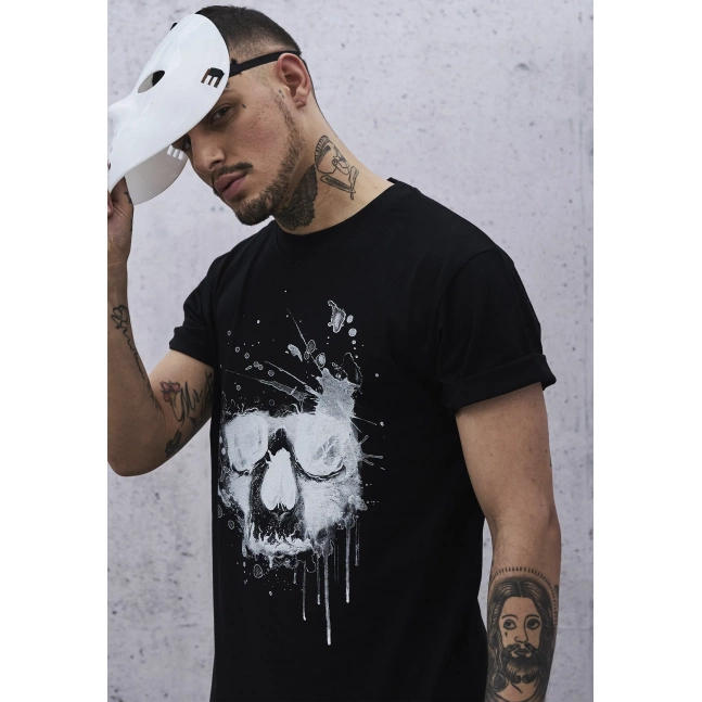 Vodní barva Skull Tee černá