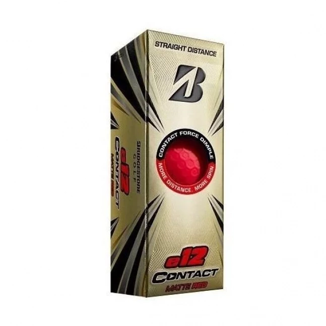 Golfové míčky Bridgestone e12 Contact 3ks - červené